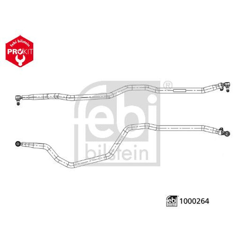 Febi Centre Rod Assembly steered trailing axle 1000264