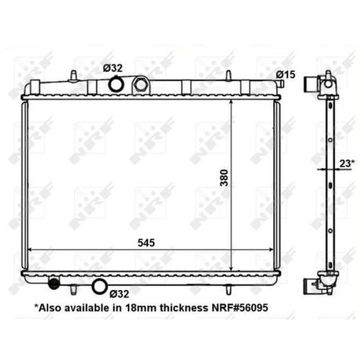 NRF Engine Radiator 56096