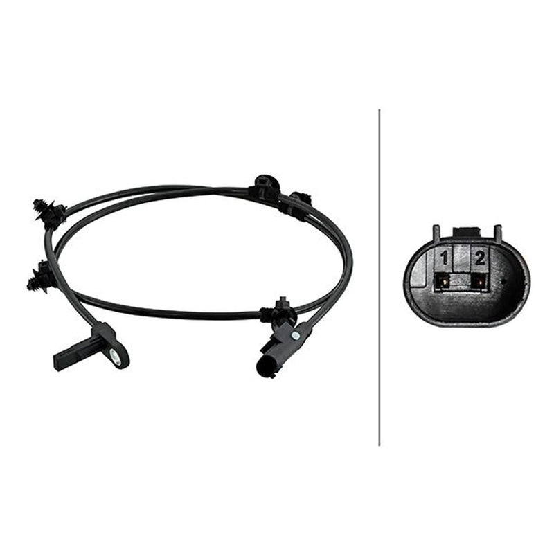 Hella ABS Wheel Speed Sensor Rear fits Mercedes-Benz Eqv 2020 on 447.813 447.815