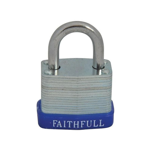 Faithfull Laminated Steel Padlock 30mm 3 Keys Faithfull - NN4 Online
