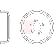 Apec Brake Drum Assembly Rear fits Kia Sedona 1999-2007 2.5 2.9