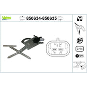 Valeo Electric Window Regulator Lifter Right Front 850635