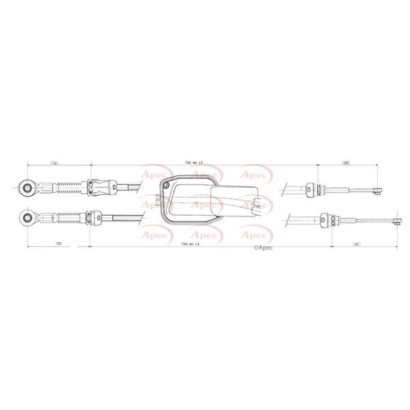 Apec Manual Transmission Cable Pull fits Citroën Xsara Picasso 1999-2011