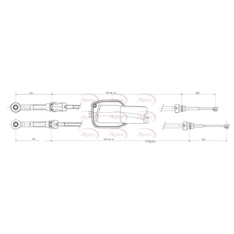 Apec Manual Transmission Cable Pull CAB7019