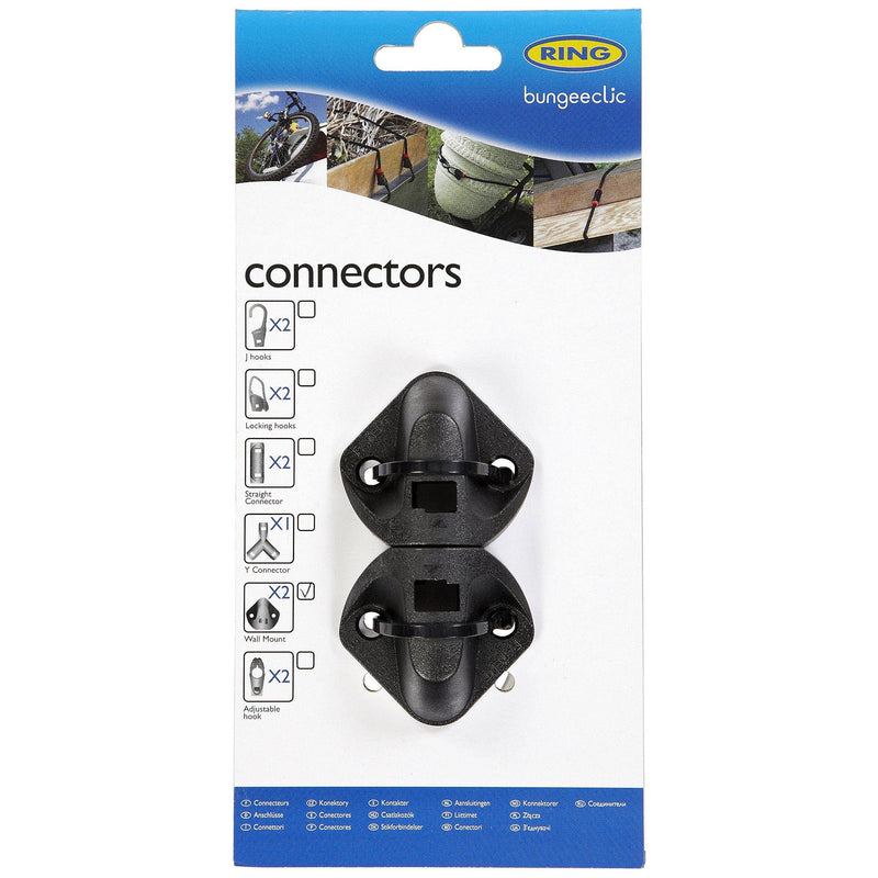 Ring RLS6 BungeeClic Connector Pack with Wall Mounts, Black, Set of 2 Ring Automotive  - Dynamic Drive