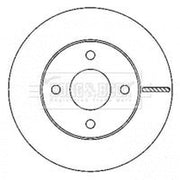 Borg & Beck Front Brake Discs & Pads fits Nissan Micra II 2000-2003 1.0 1.4