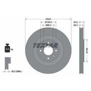 Textar 2 x Vented Front Brake Discs 92267103-x2