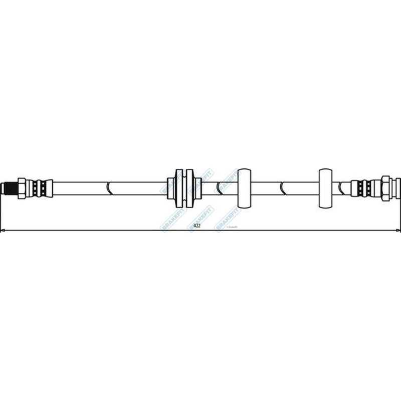 Apec Brake Hydraulic Hose Line Front fits Alfa Romeo 147 2001-2010 1.6 1.9 2.0