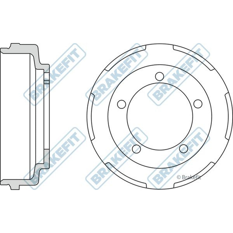 Apec Brake Drum Assembly Rear fits Ford Transit 2000-2014 2.0 2.2