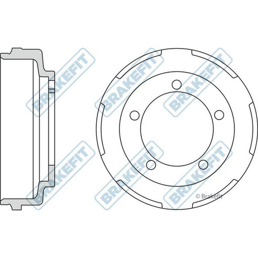 Apec Brake Drum Assembly Rear fits Ford Transit 2000-2014 2.0 2.2