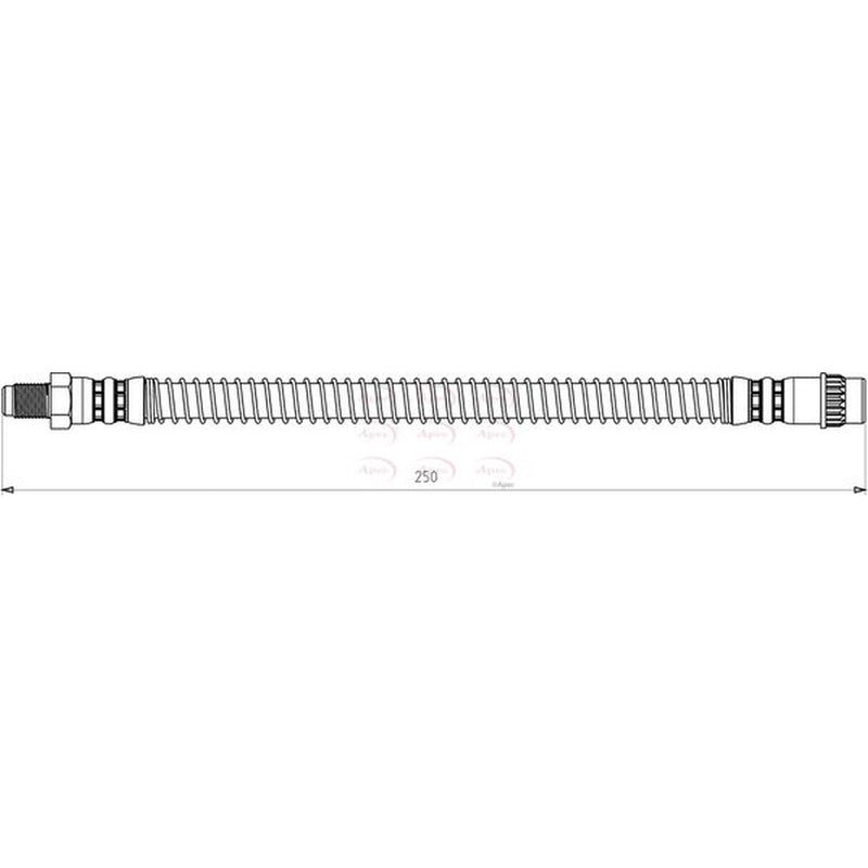 Apec Brake Hydraulic Hose Line Rear fits Opel Vivaro A 2001-2014 1.9 2.0 2.5