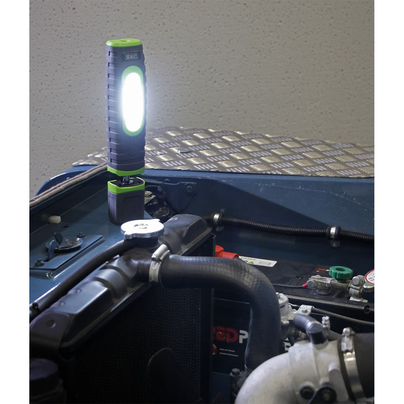 Sealey Rechargeable 360 Inspection Lamp 24 SMD & 3W SMD LED Green 2 x Lithium-io Sealey - Dynamic Drive