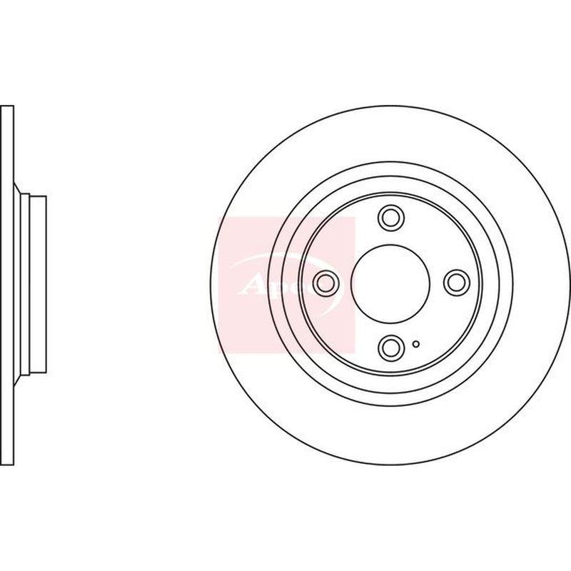 Apec 2 x Solid Brake Discs fits Mazda MX-5 1998-2005 1.6 1.8
