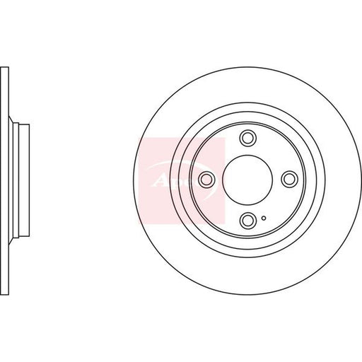 Apec 2 x Solid Brake Discs fits Mazda MX-5 1998-2005 1.6 1.8
