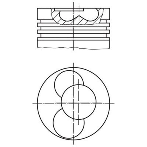 Mahle Piston Cylinder Bore = 79mm fits Audi A2 2003-2005 1.4