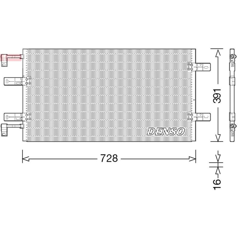 Denso Air Conditioning Condenser fits Nissan Primastar 2003 on 2.0 2.5
