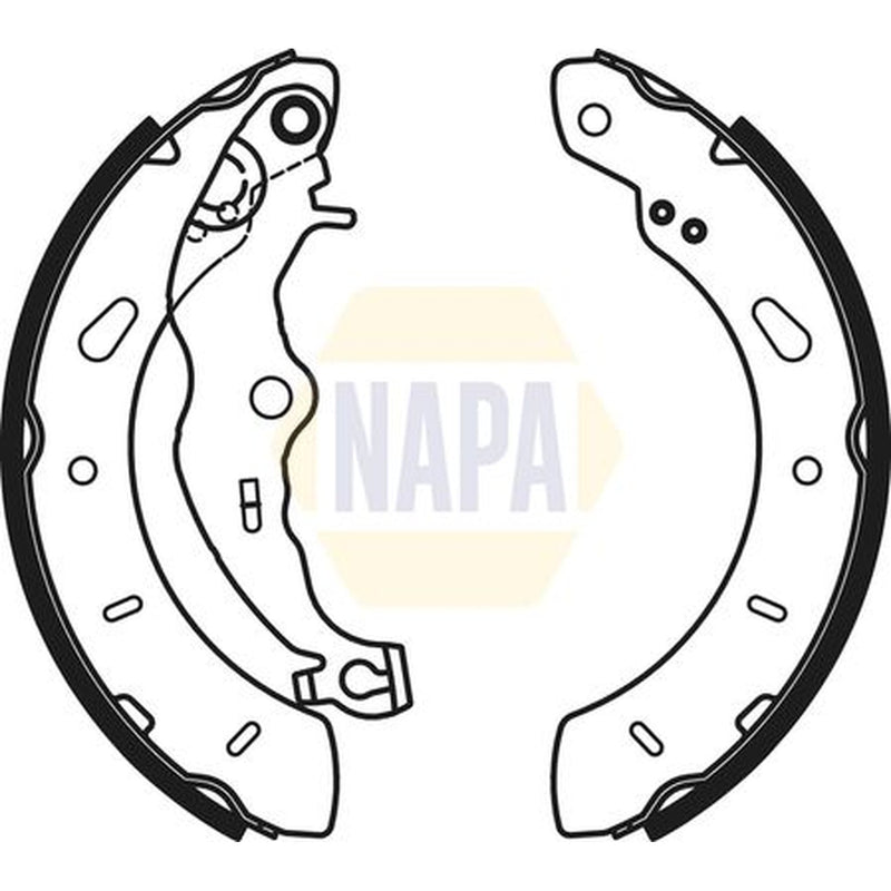 NAPA Brake Shoe Set Axle Kit fits Ford B-Max 2012-2017 1.0 1.4 1.5 1.6