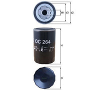 Mahle Engine Oil Filter OC 264