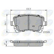 Comline Front & Rear Brake Discs & Pads fits Audi A8 D3 2002-2010
