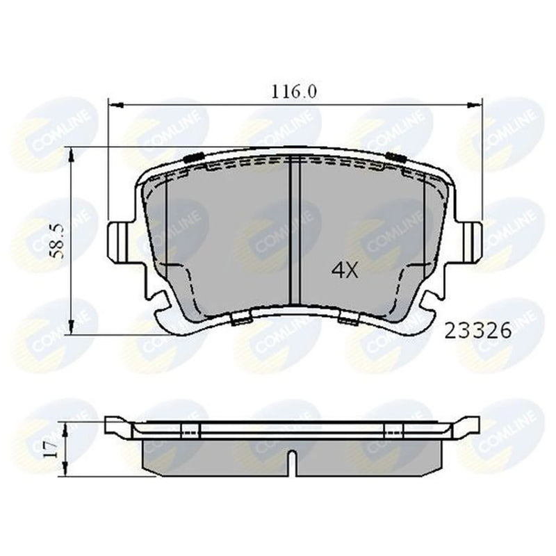Comline Front & Rear Brake Discs & Pads fits Audi A6 C6 2004-2011