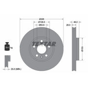 Textar 2 x Vented Front Brake Discs 92287505-x2