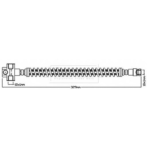 Borg & Beck Brake Hydraulic Hose Line inner BBH8626