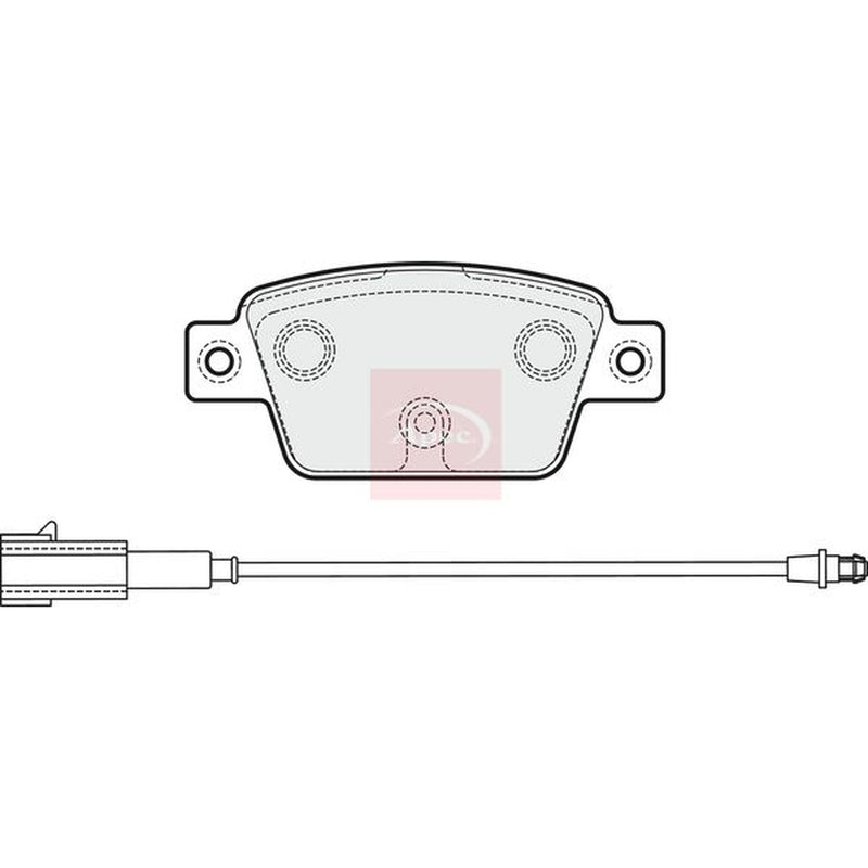 Apec Rear Brake Pad Set fits Alfa Romeo Mito 2008-2015 1.3