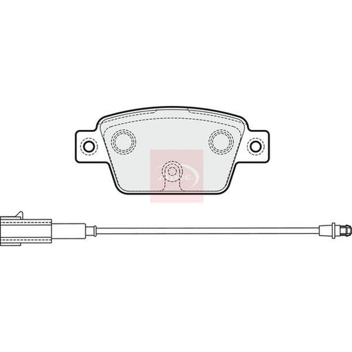 Apec Rear Brake Pad Set fits Alfa Romeo Mito 2008-2015 1.3