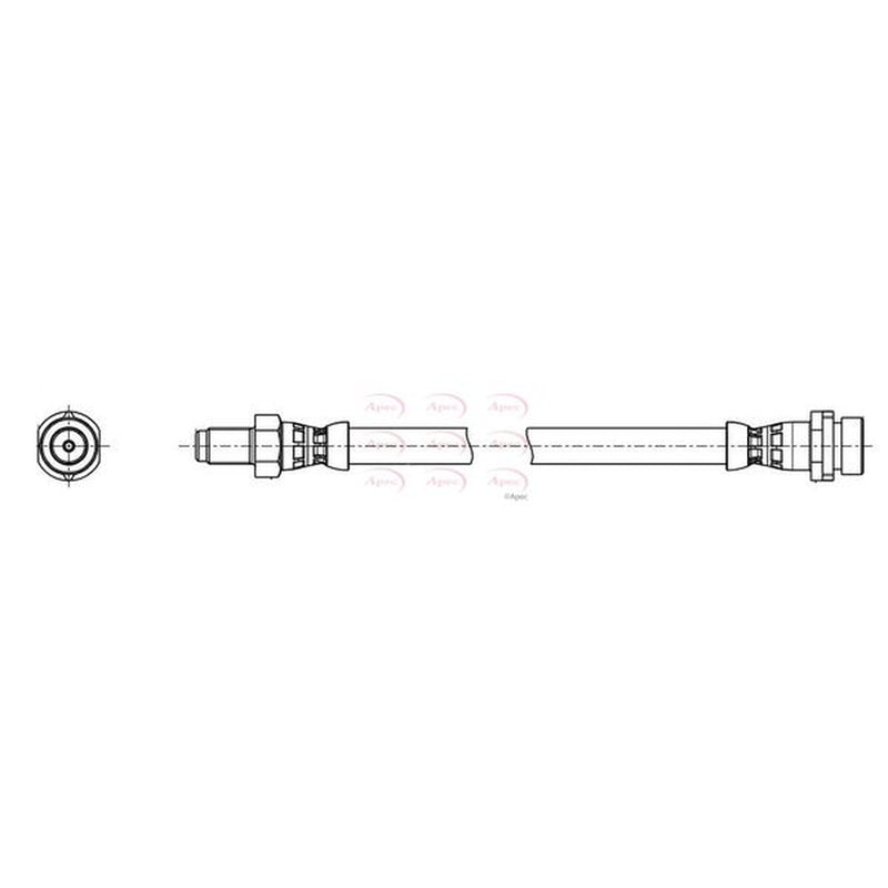 Apec Brake Hydraulic Hose Line Rear fits Ford Transit V363 2013-2024 2.0 2.2