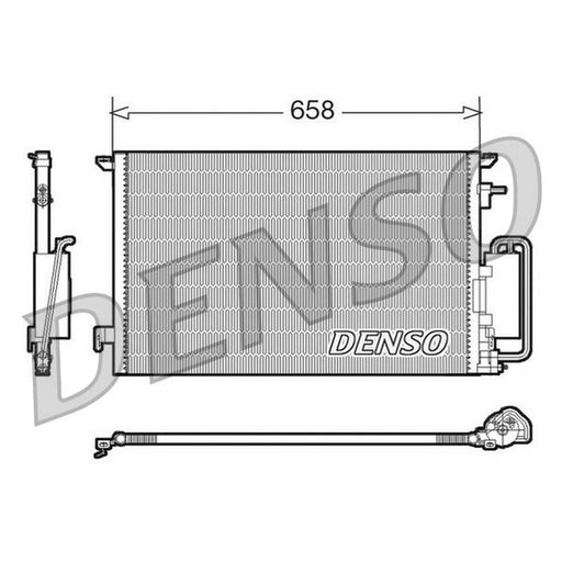 Denso Air Conditioning Condenser fits Opel Signum 2003-2008 1.8 2.0 2.2 3.2