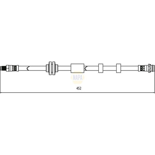 NAPA Brake Hydraulic Hose Line Front fits Volvo XC60 I SUV 2008-2017 2.0 2.4 3.2