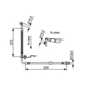 Bosch Brake Hydraulic Hose Line Front Left fits Mazda 6 2007-2013