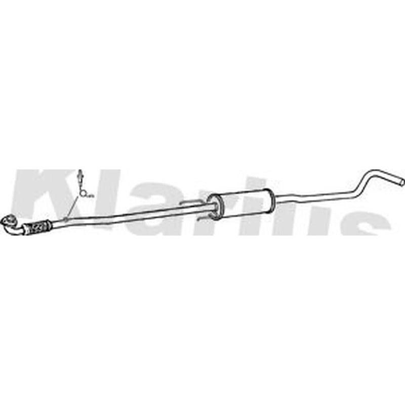 Klarius Box With Centre Pipe Centre fits Opel Corsa C 2000-2009 1.0