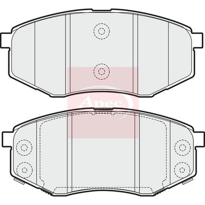Apec Front Brake Pad Set fits Hyundai IX20 2010-2019 1.4 1.6