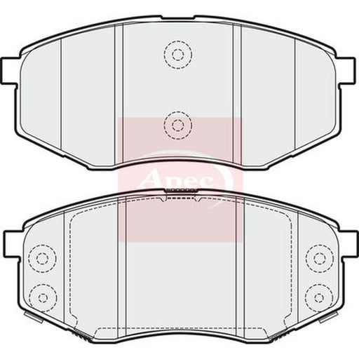 Apec Front Brake Vented Discs & Pads fits Hyundai Sonata VI 2011-2014 2.0