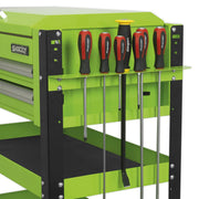 Sealey HD Mobile Tool & Parts Trolley 2 Drawer-Locking Top HV Green AP760MHV Sealey  - Dynamic Drive