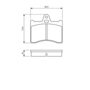 Bosch Front & Rear Pads fits Citroën Xantia 1995-2003 1.8 1.9 2.0