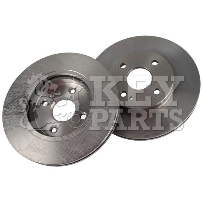 Key Parts Front Brake Vented Discs & Pads fits Mazda 2 2007-2015 1.3 1.4 1.5 1.6