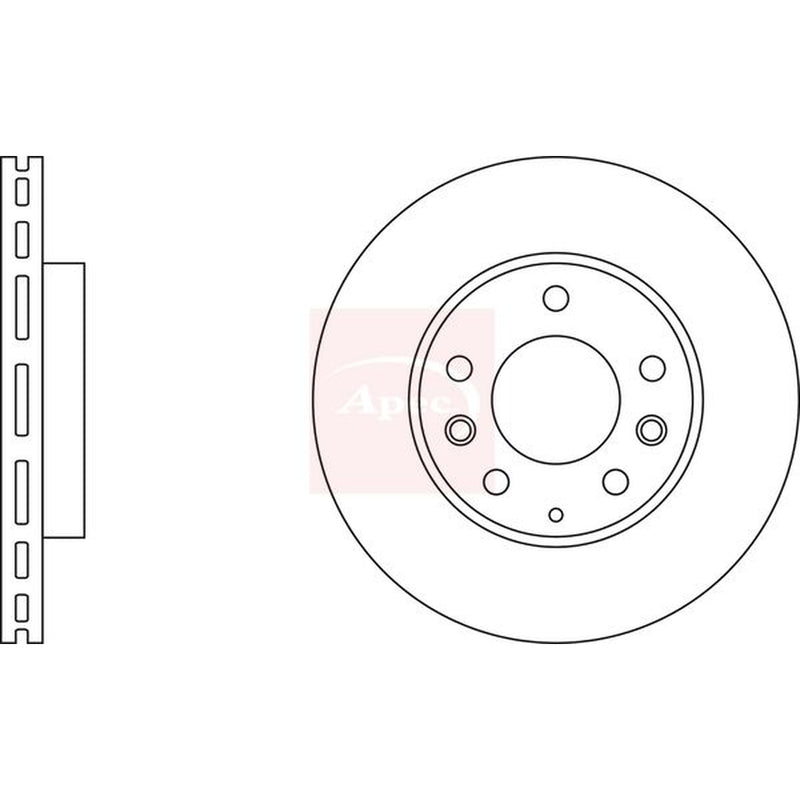 Apec Front Brake Vented Discs & Pads fits Mazda 626 1997-2002 1.8 1.9