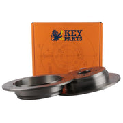 Key Parts 2 x Solid Brake Discs fits Honda Cr-V III 2006-2012 2.0 2.2