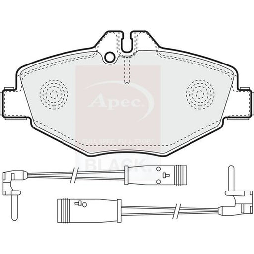 Apec Black Front Brake Pad Set fits Mercedes-Benz E-Class 2002-2008