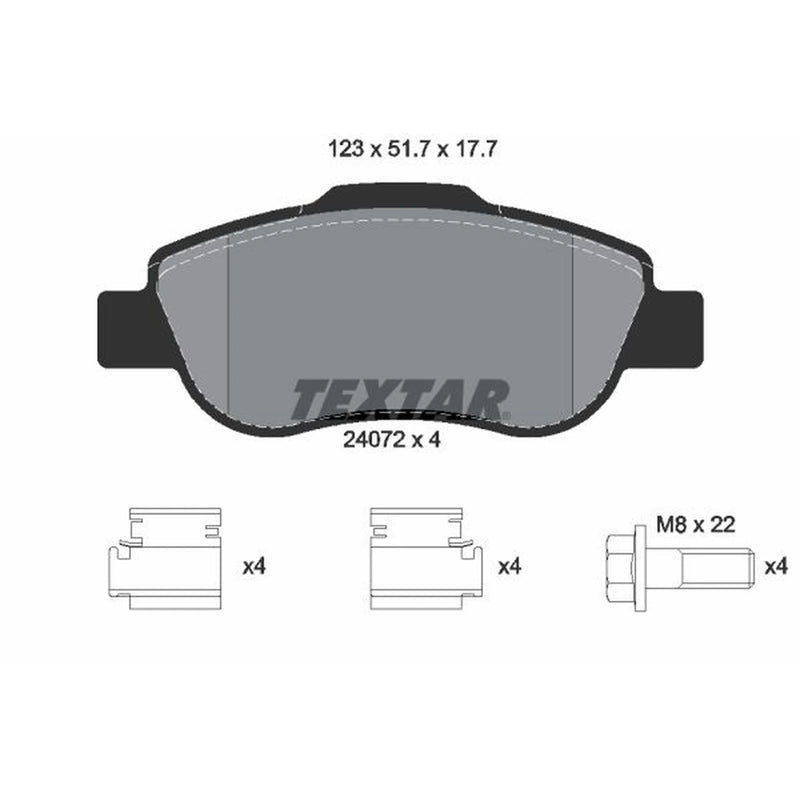 Textar Front Brake Pad Set 2407201