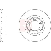 Apec 2 x Vented Brake Discs fits Mitsubishi L400 1996-2005