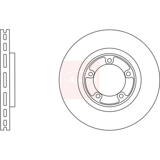 Apec 2 x Vented Brake Discs fits Mitsubishi L400 1996-2005