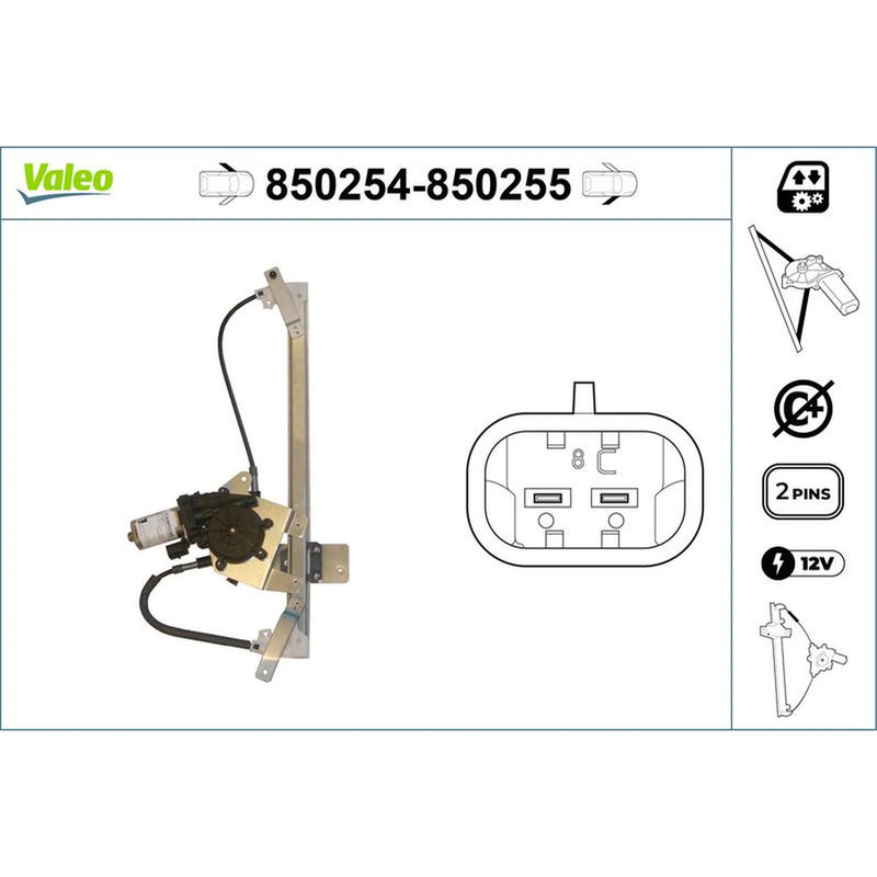 Valeo Electric Window Regulator Lifter Left Front 850254