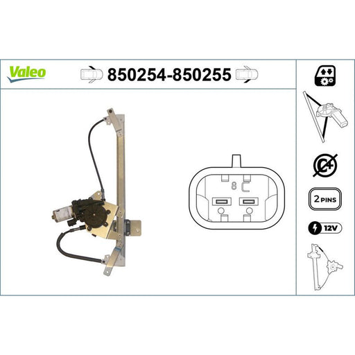 Valeo Electric Window Regulator Lifter Left Front 850254
