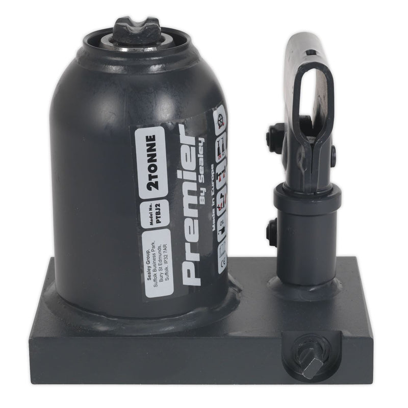 Sealey Premier Telescopic Bottle Jack Lift 2 Ton Tonne 360mm Max 145mm Min Lift Sealey  - Dynamic Drive