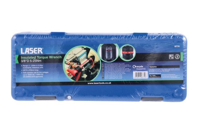 Laser Insulated Torque Wrench 3/8"D 5-25Nm Laser - Dynamic Drive