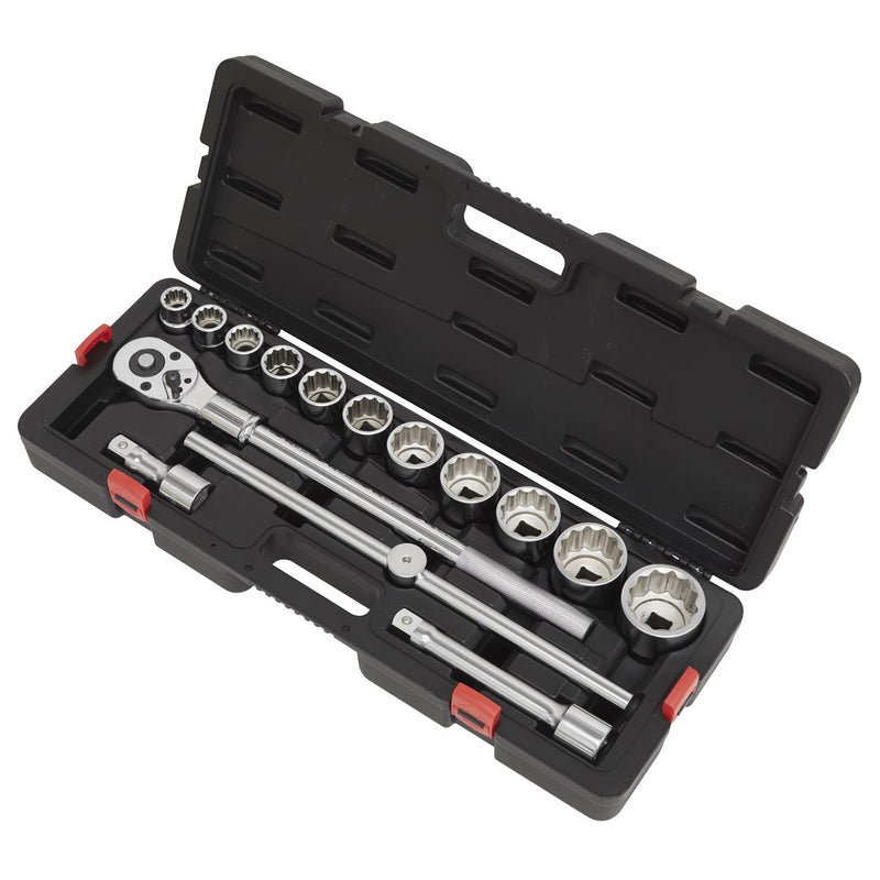 Sealey Premier Premier Socket Set 3/4"Sq Drive 12-point 15pc AK2583 Sealey Premier - Dynamic Drive