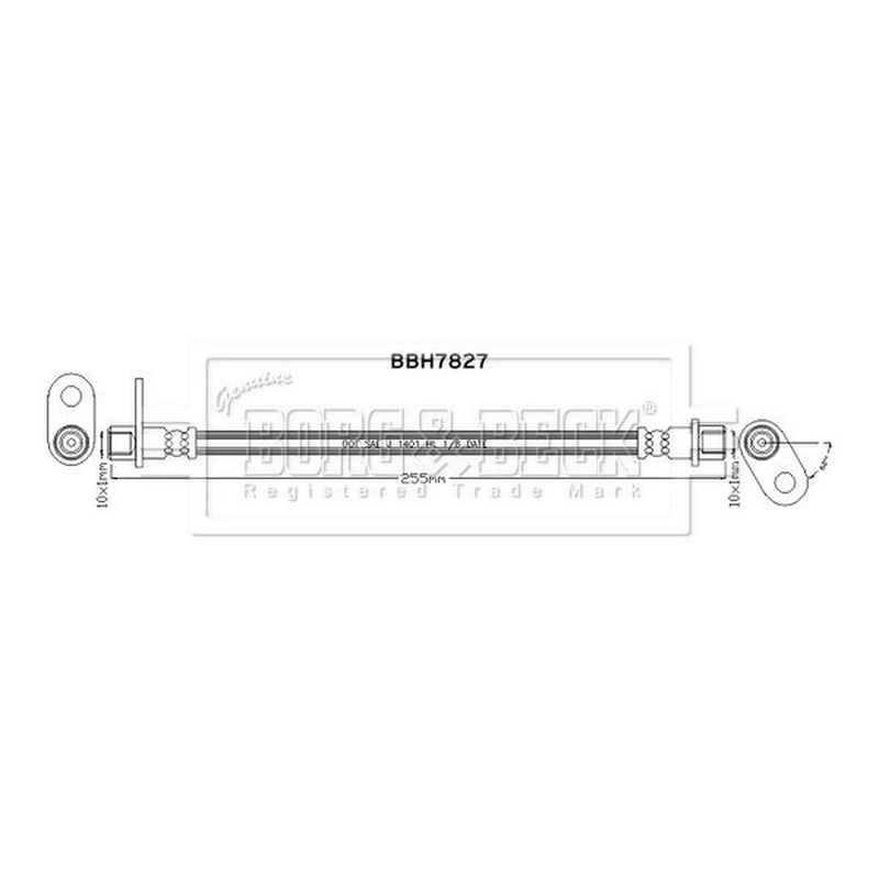 Borg & Beck Brake Hydraulic Hose Line inner BBH7827